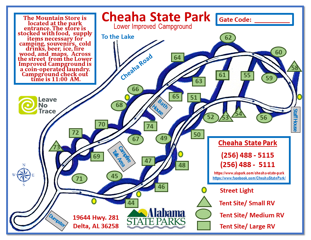 Cheaha State Park Trail Map Campgrounds | Alapark