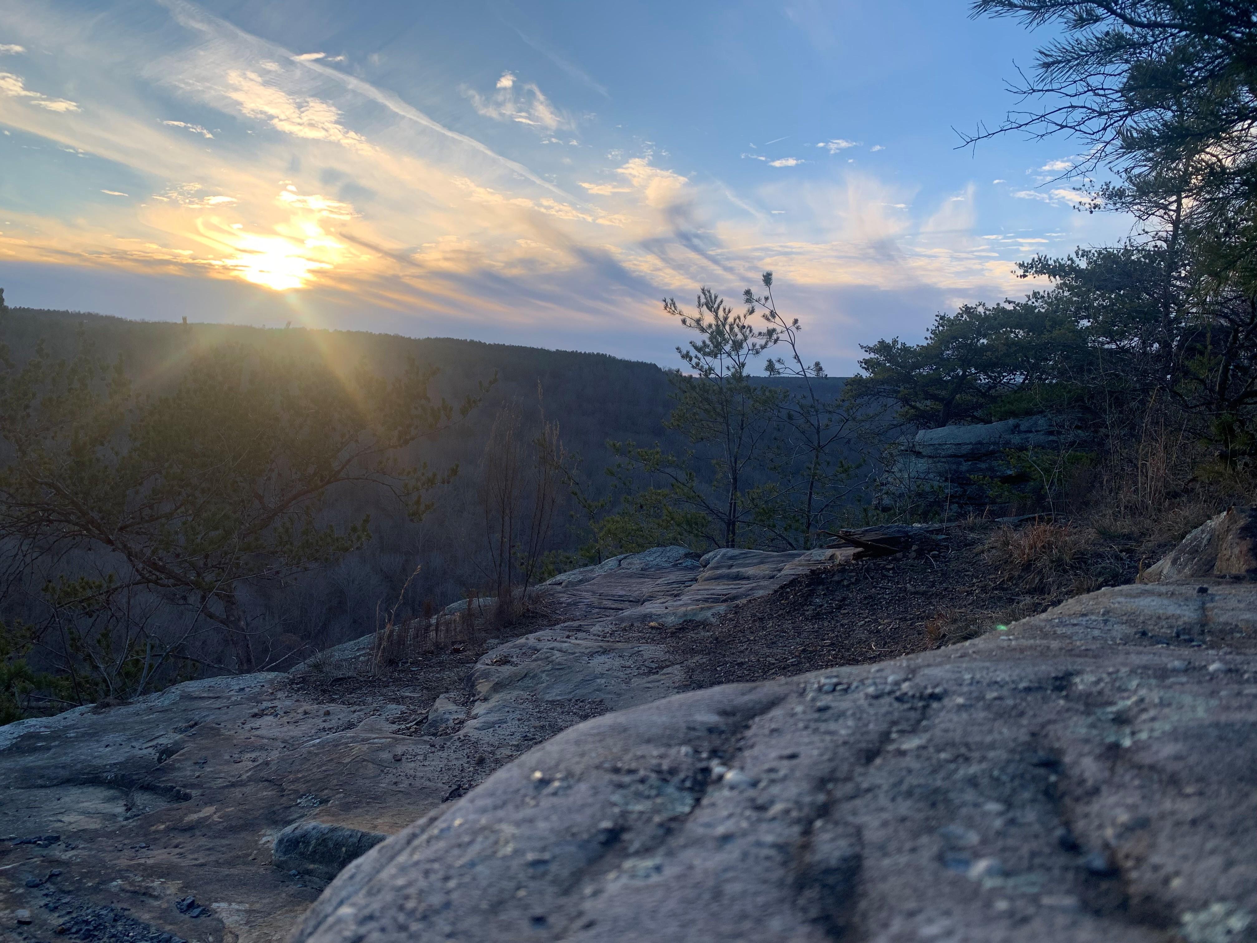 Sunset over Buck's Pocket State Park