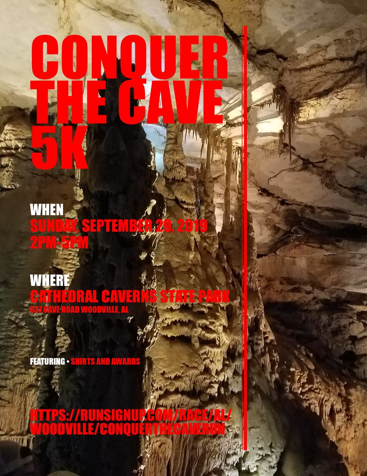 Conquer the Cave 5k Cathedral Caverns State Park