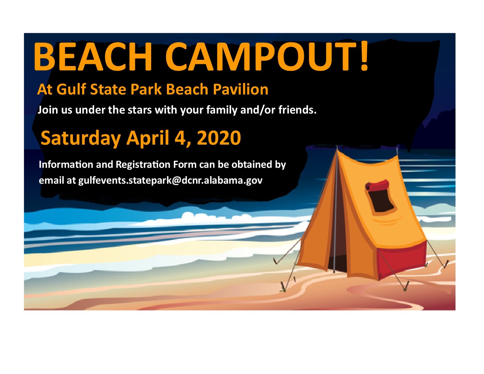 April Flyer beach campout 4 2020