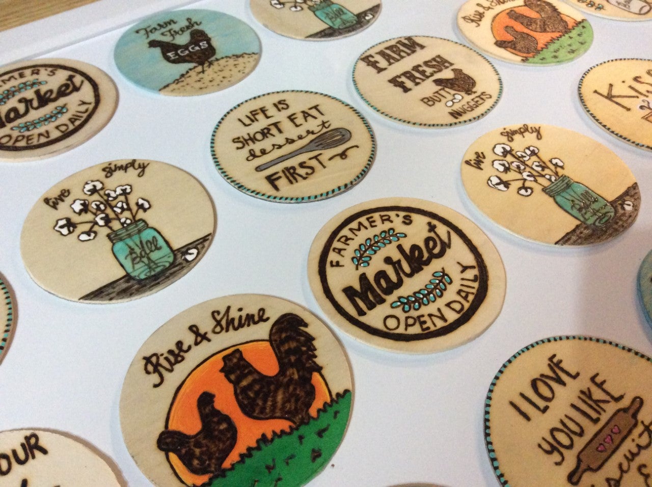 DSP Woodburning: Country Magnets