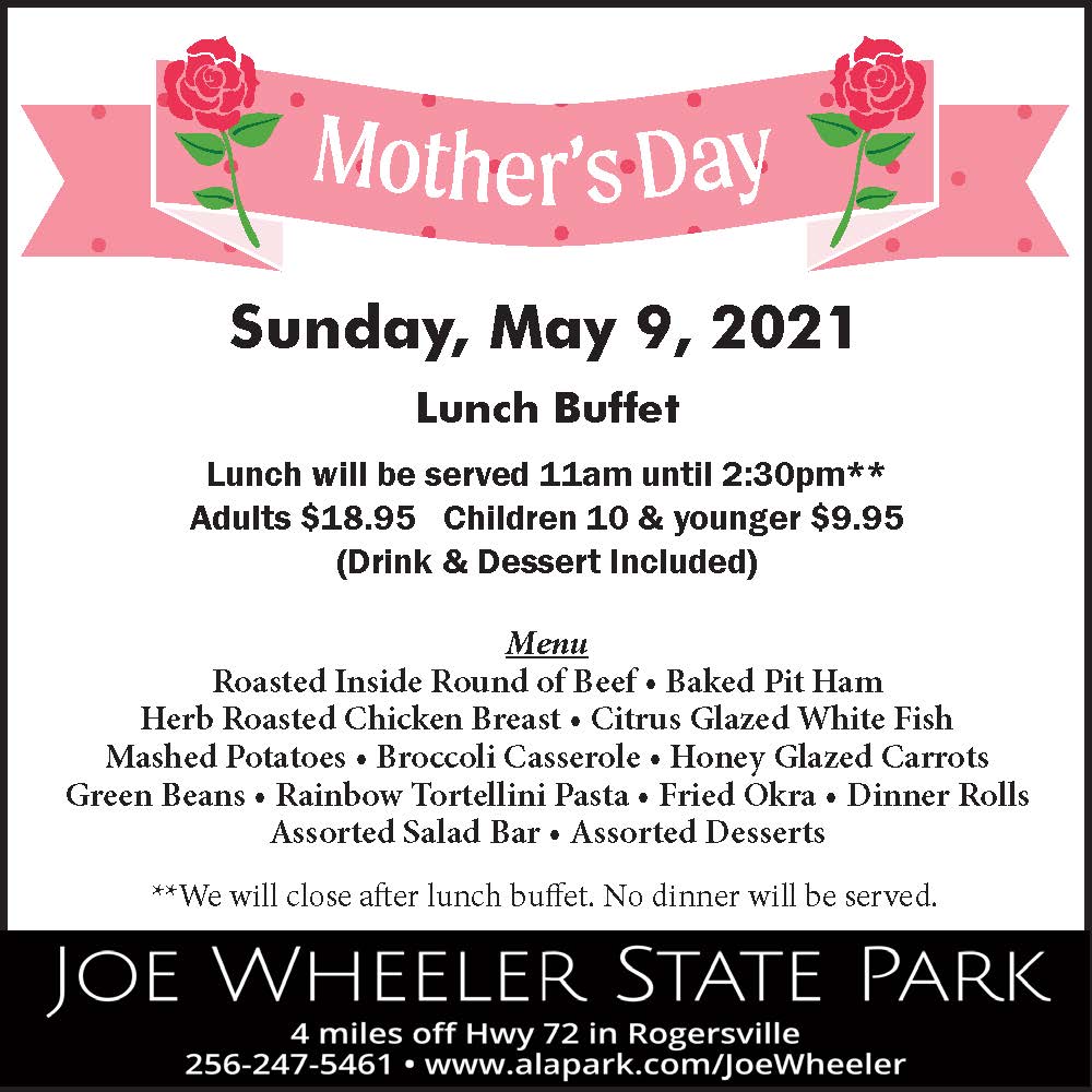 Joe Wheeler State Park Mother's Day Lunch Buffet