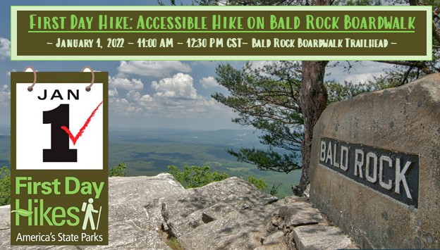 CSP 2022 First Day Hike: Accessible Hike on Bald Rock Boardwalk