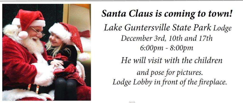Santa Claus is coming to Lake Guntersville State Park