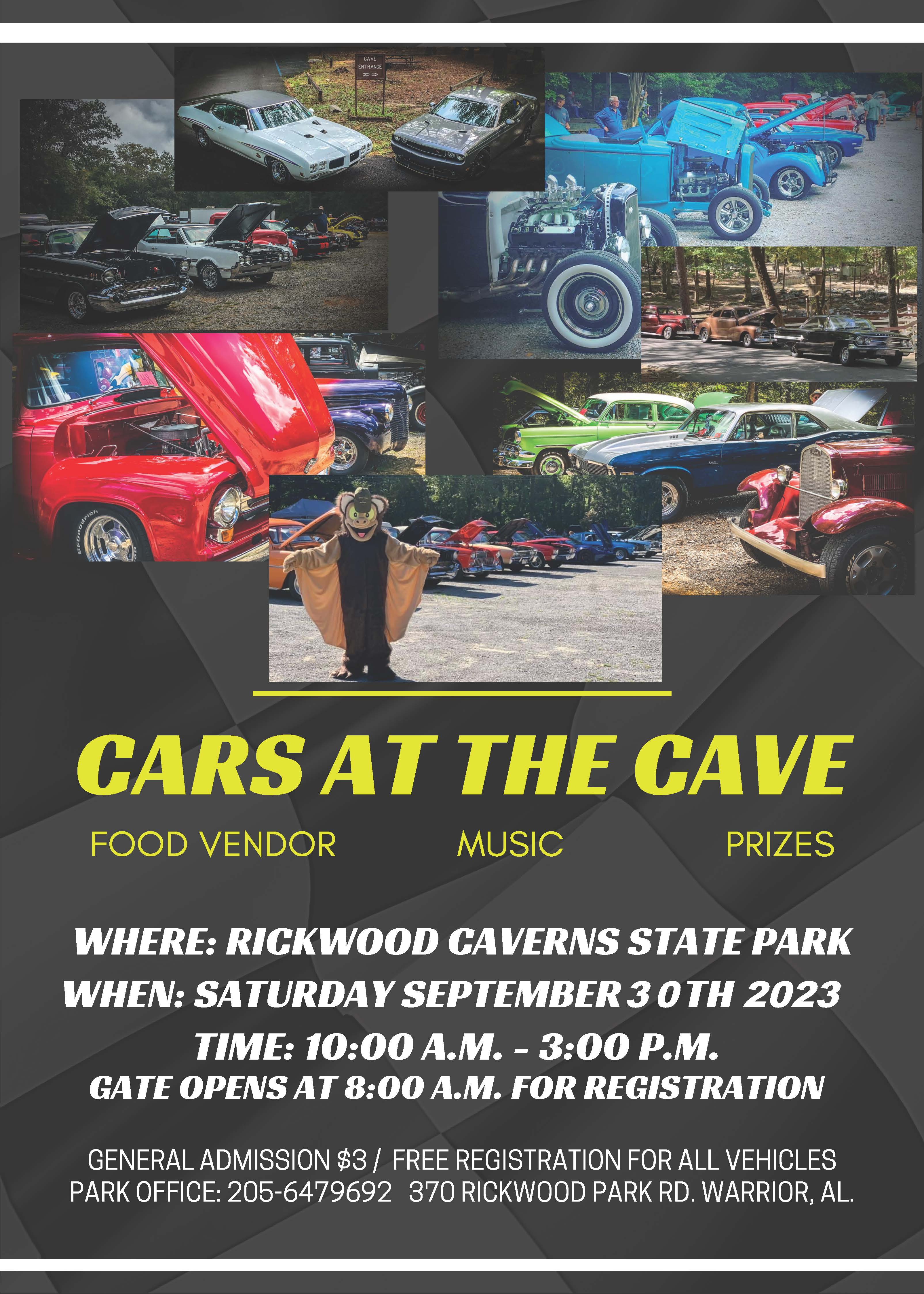 Cars at the Cave Flyer