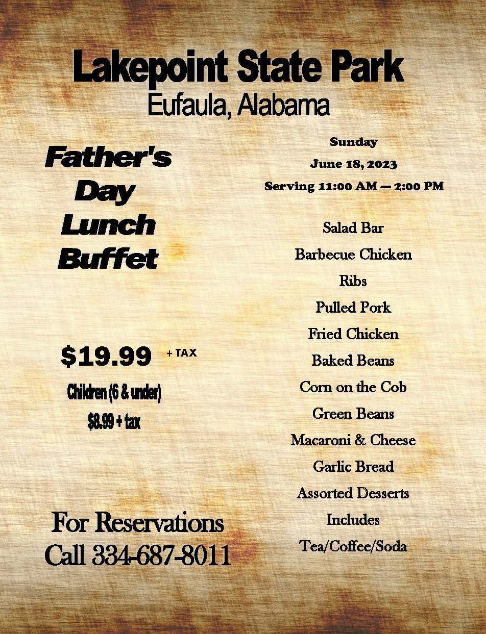 Lakepoint State Park Father's Day Lunch