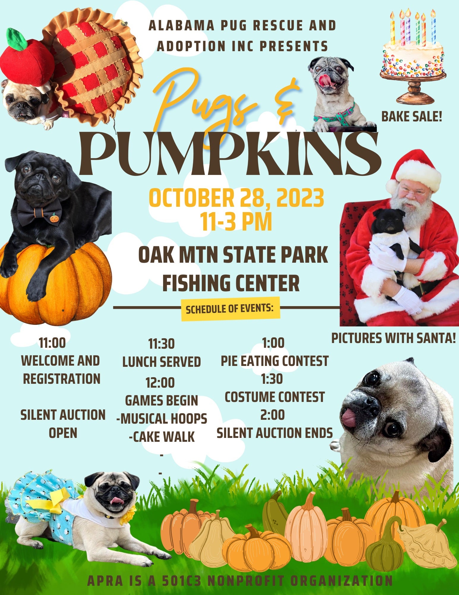 Oak Mountain State Park Pugs and Pumpkins