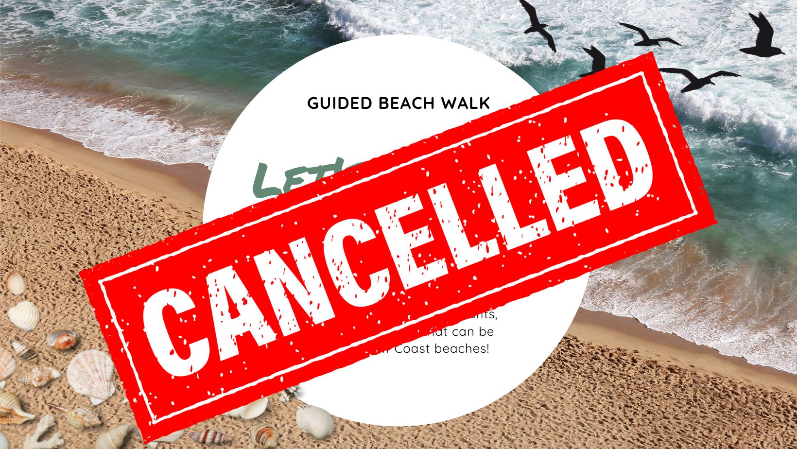 cancelled beach walk