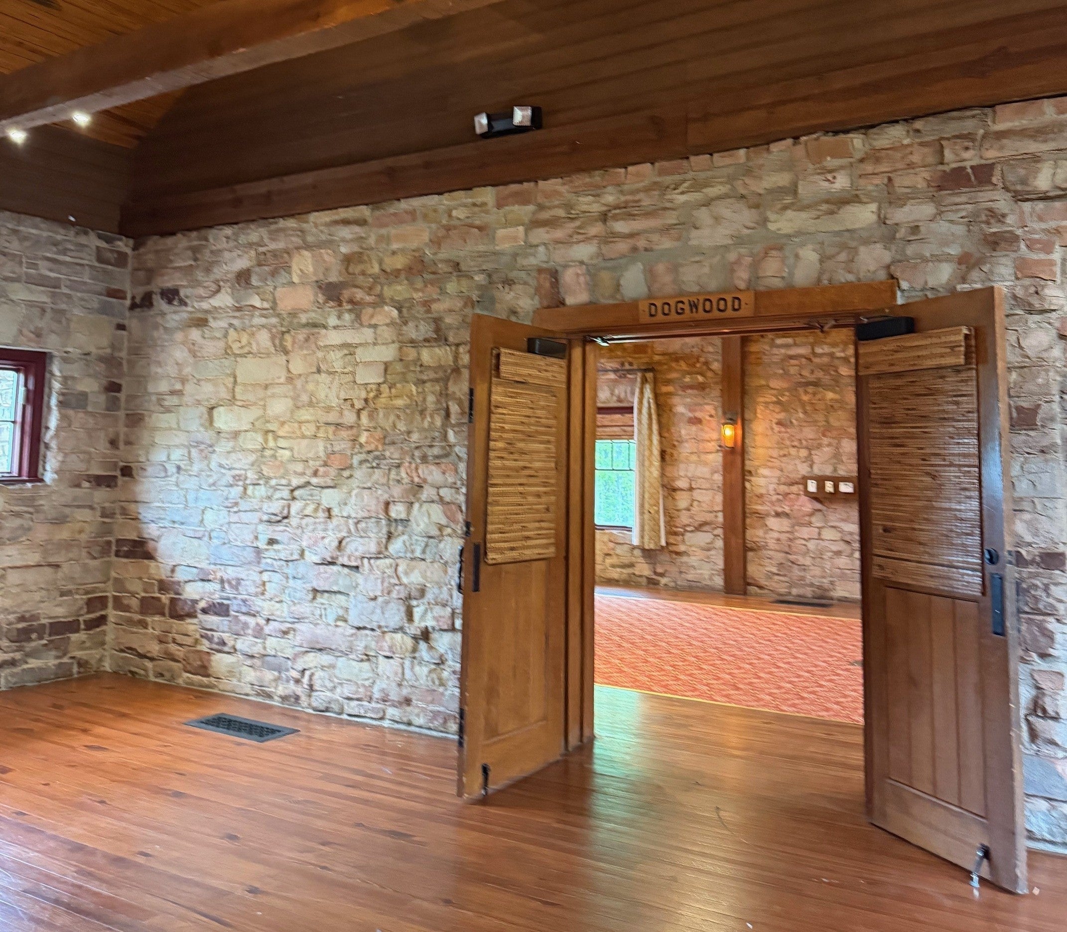 Looking into Dogwood Room from doorway at Monte Sano State Park Event Lodge