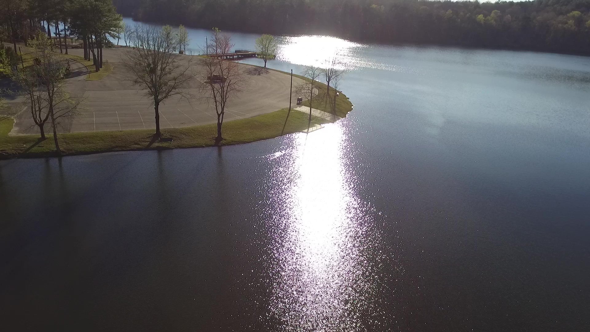 ariel view of lake