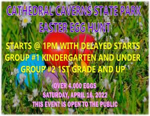 Cathedral Caverns Easter Egg Hunt Alapark