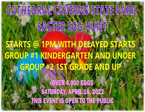 Cathedral Caverns Easter Egg Hunt Alapark