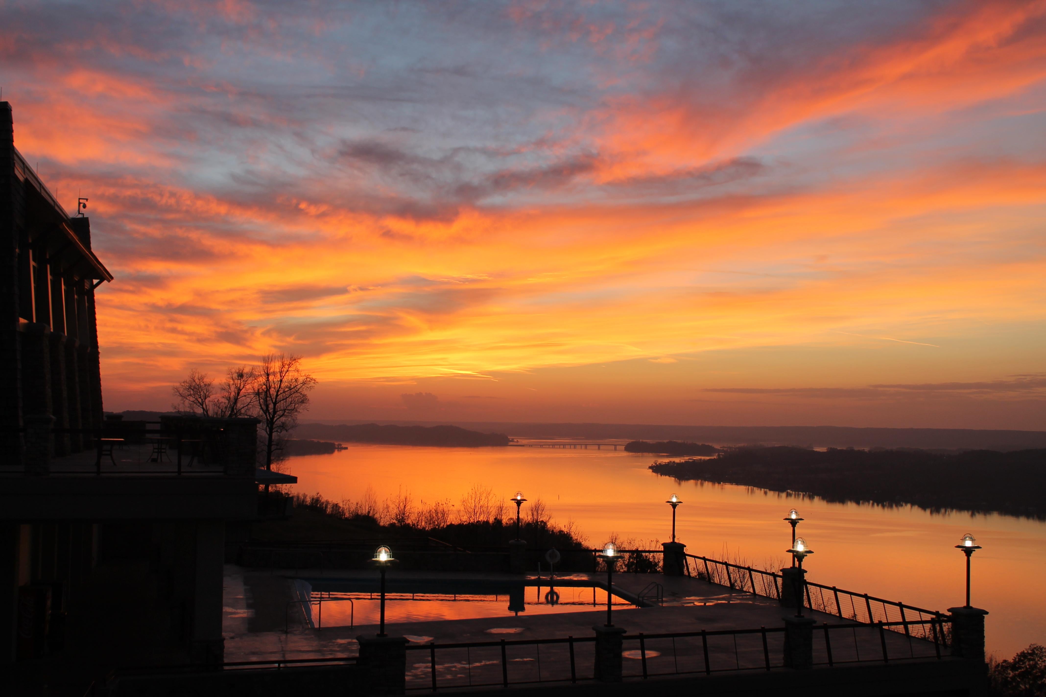 Lake Guntersville State Park Sunset From Deck