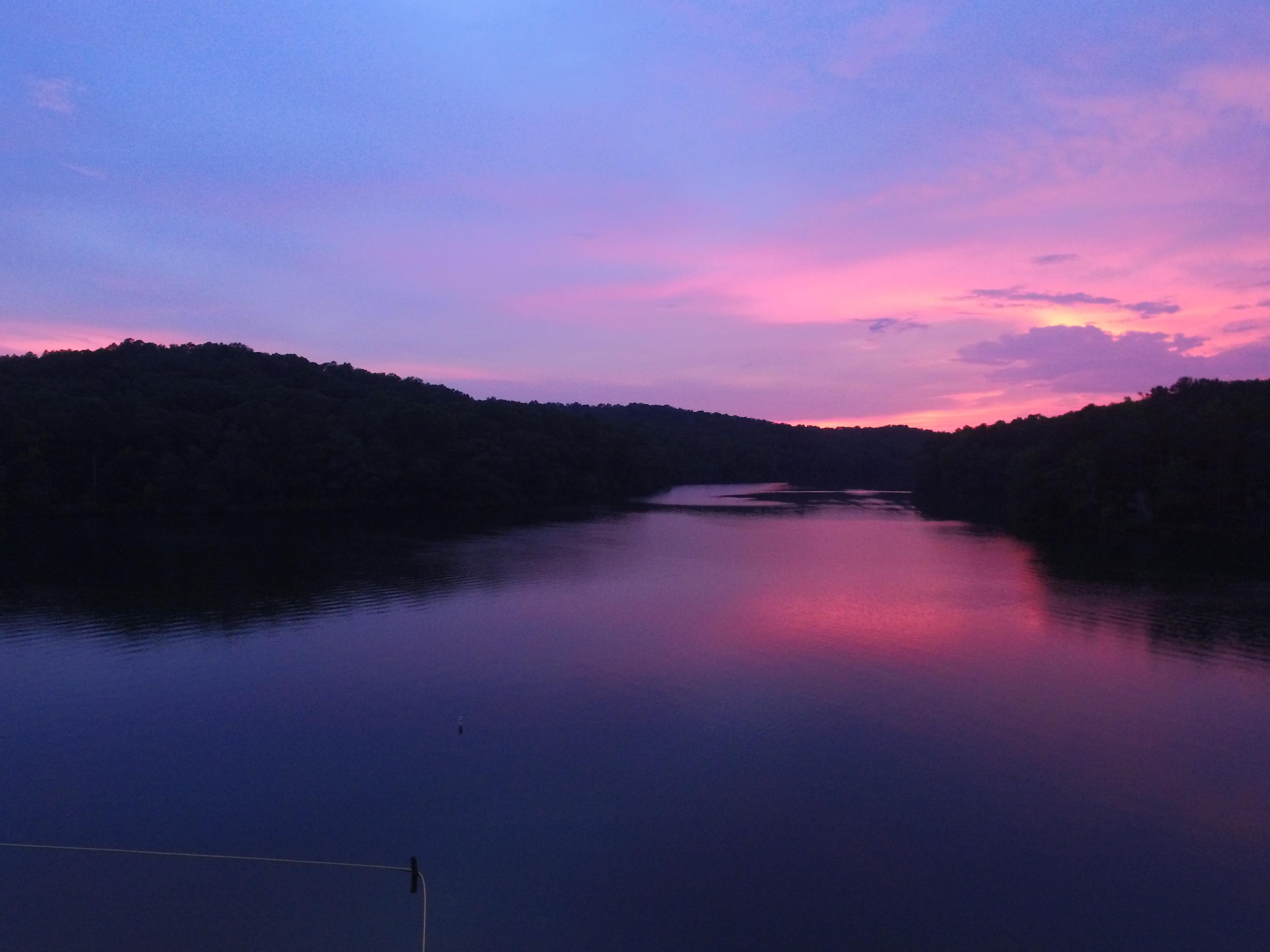 ariel view of sunset