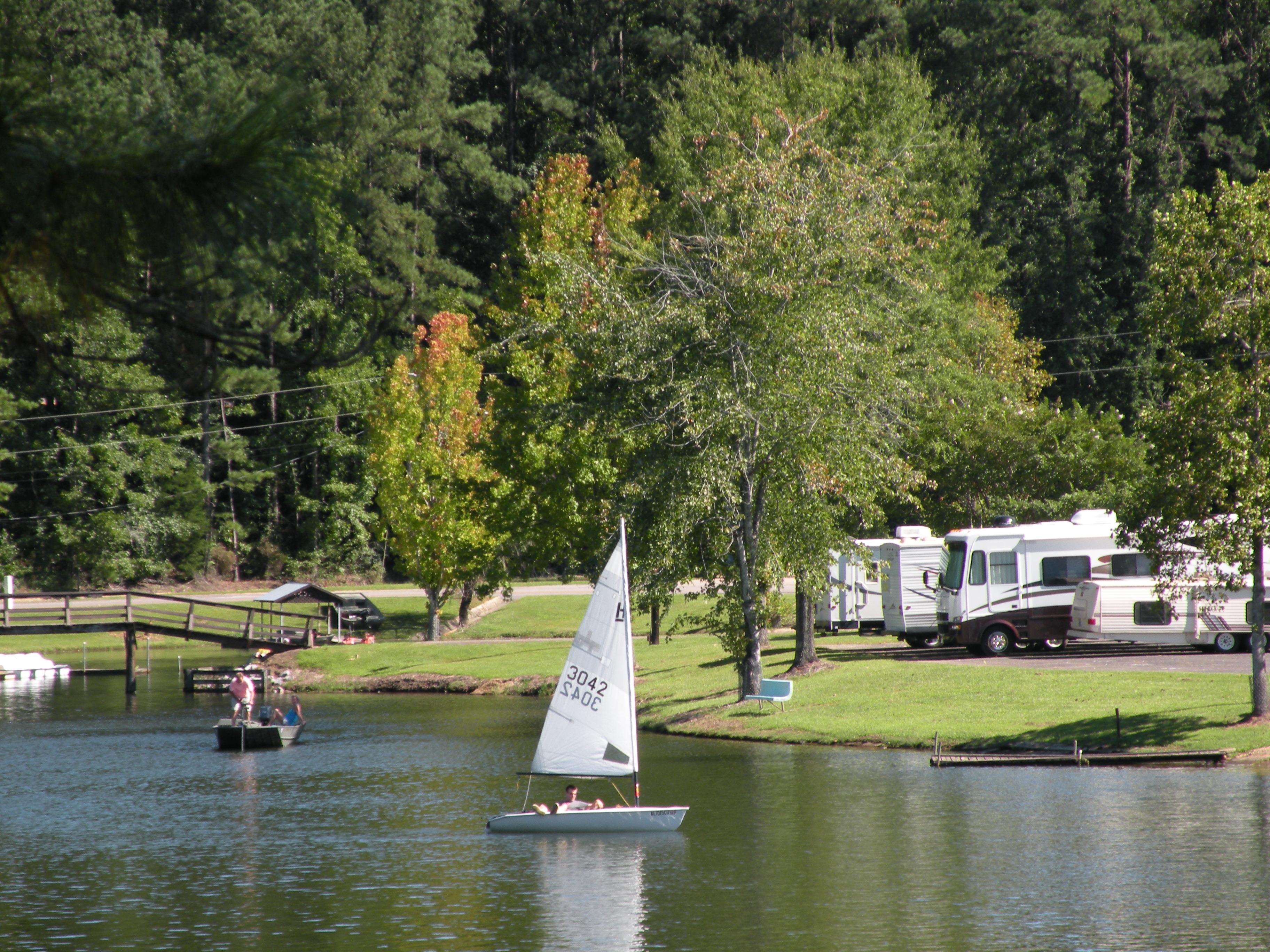 sail boat on lake