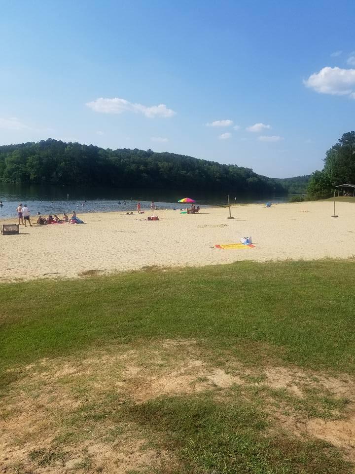 enjoying the beach