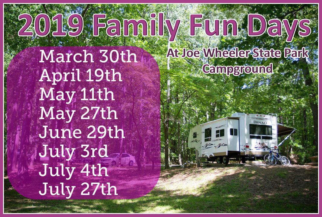 Joe Wheeler State Park Family Fun Day Schedule