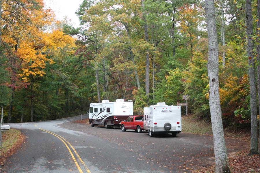 DSP improved campground-parking area for camper check in