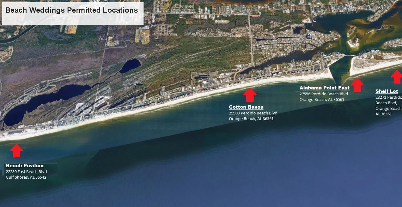 Beach Wedding Permitted Locations