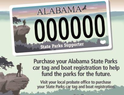 Alabama State Parks Car and Boat Tag