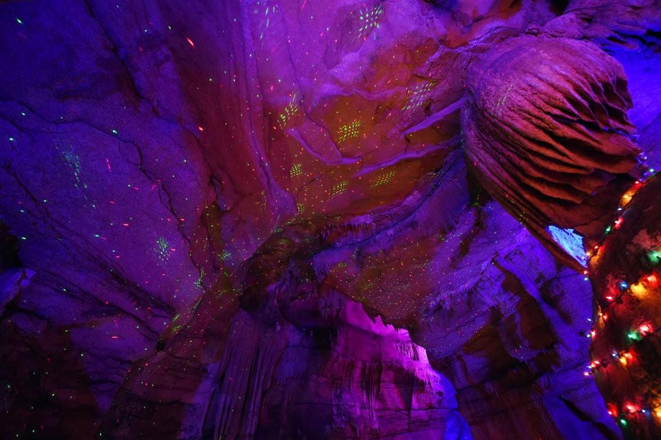 Laser Lights in Cave 