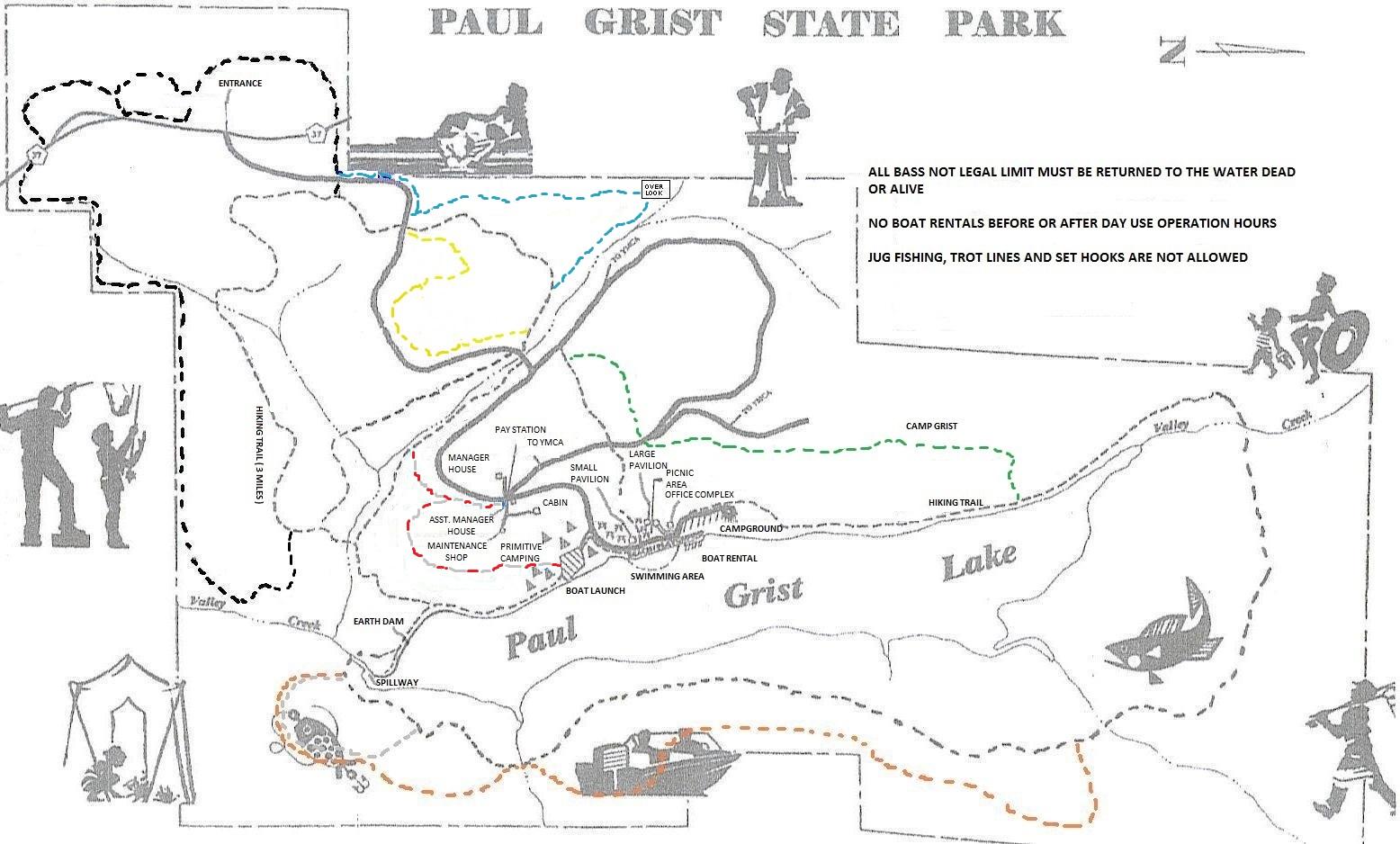 Paul Grist State Park Map
