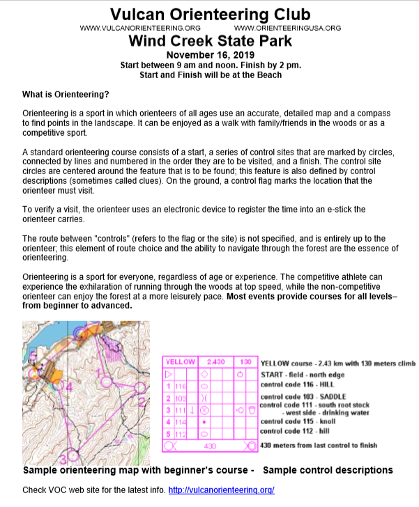 Vulcan Orienteering Club Details