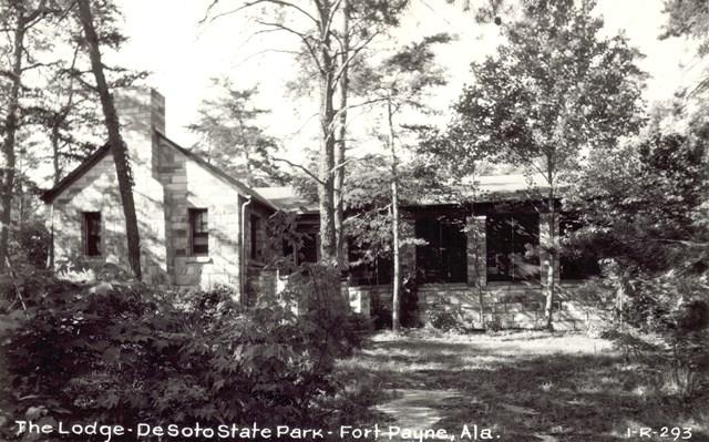DeSoto State Park Lodge-built late 1936 back view