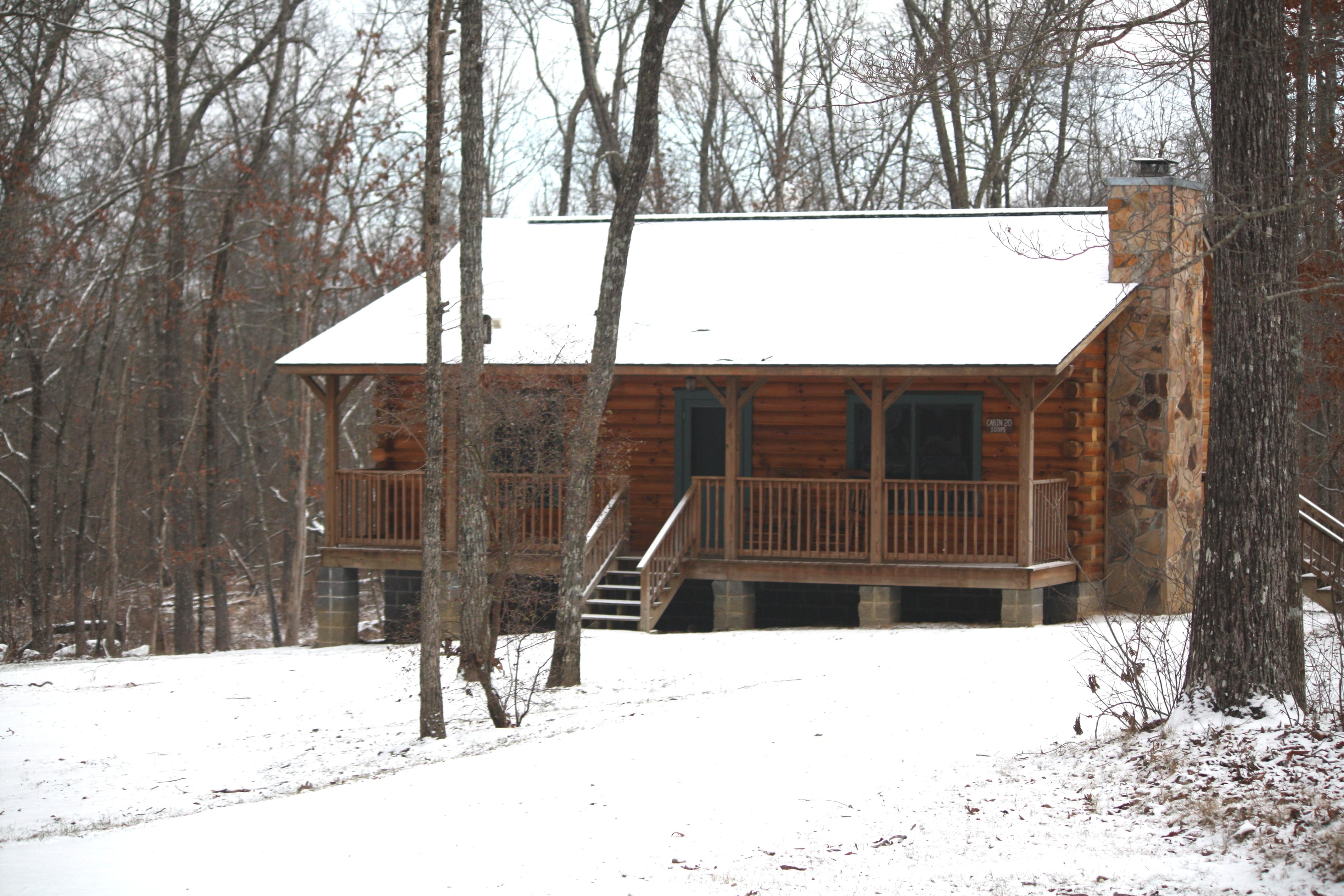 DSP Log cabin in snow