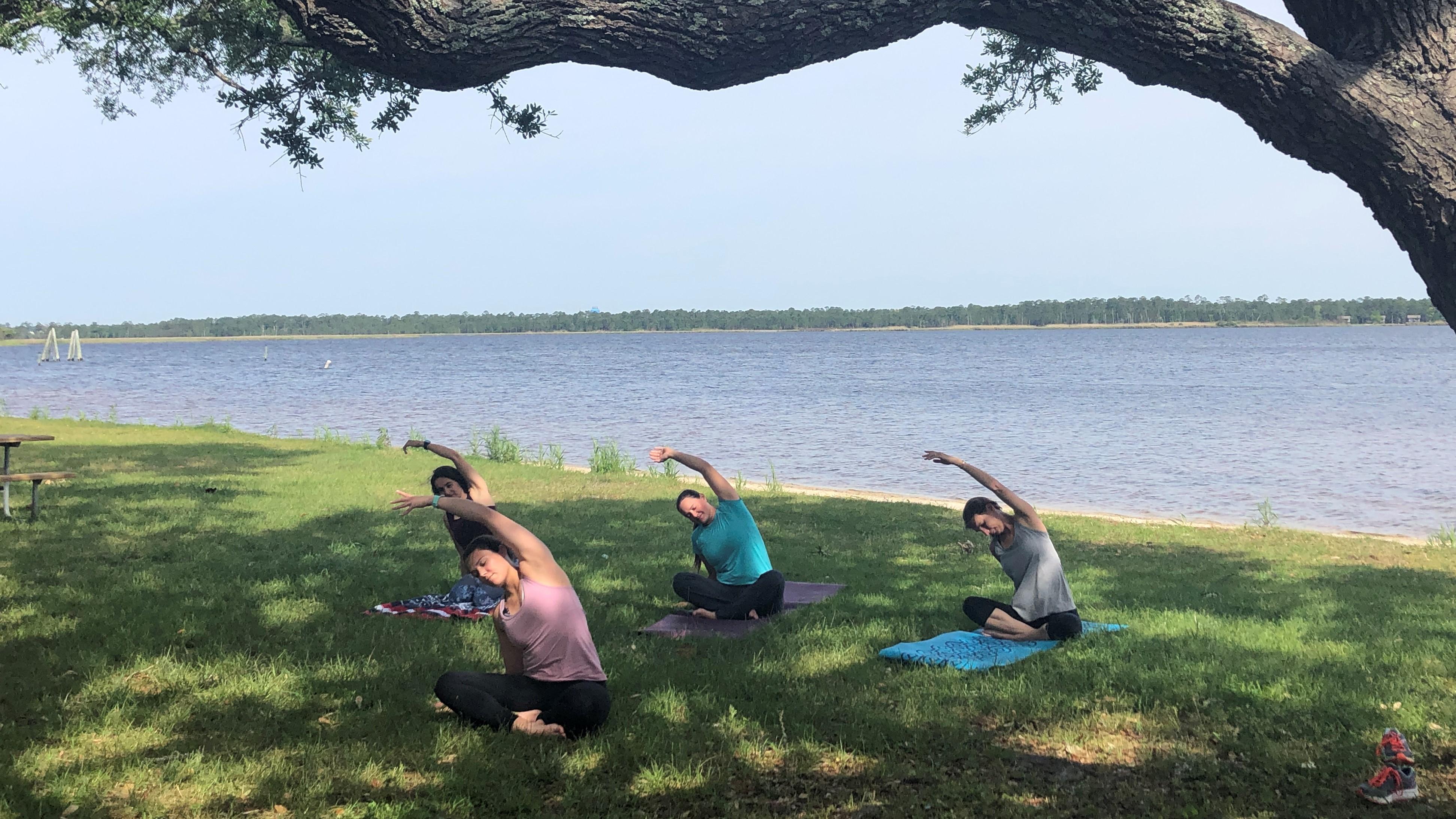 Yoga on the Shore of Lake Shelby