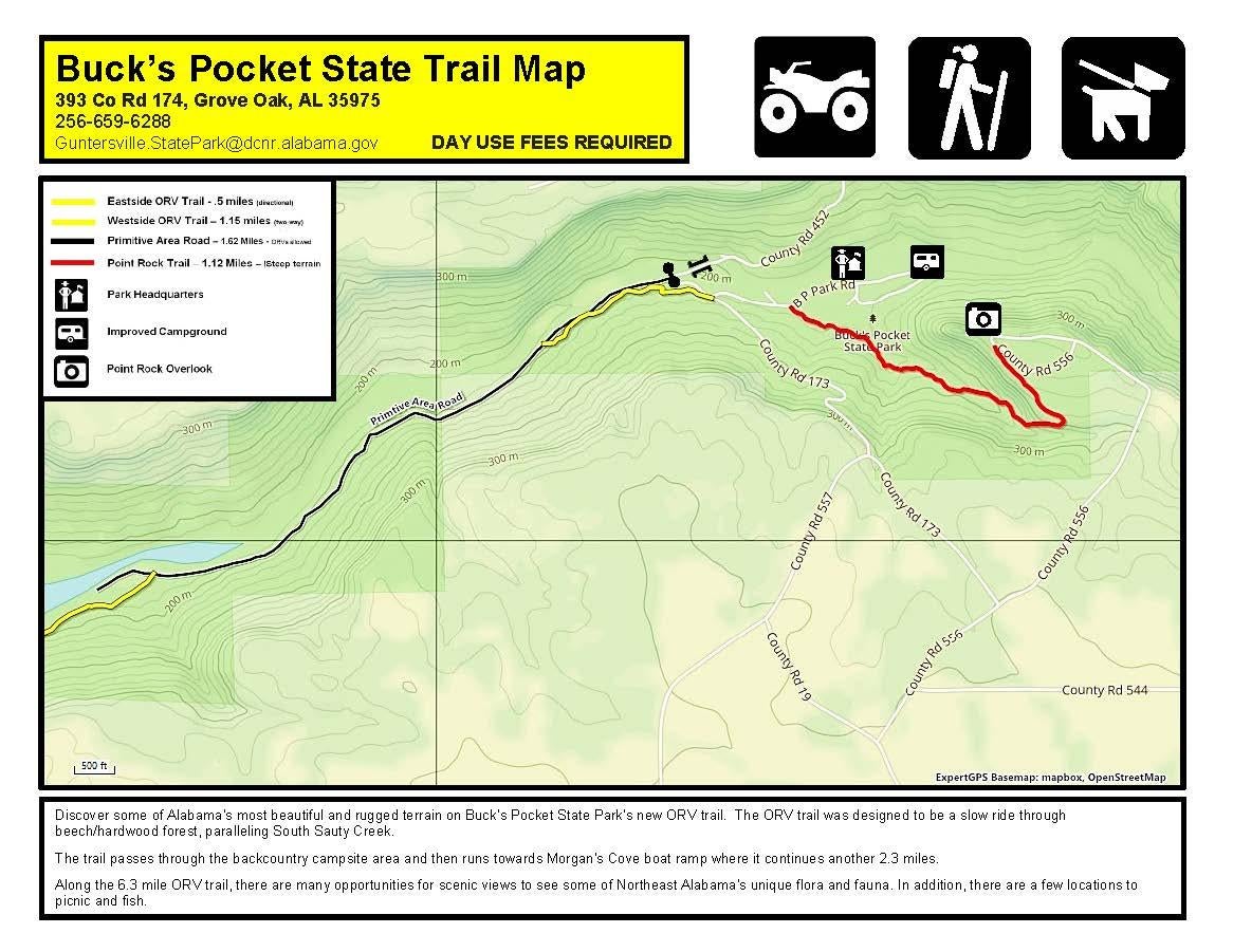 Buck's Pocket Trail Map