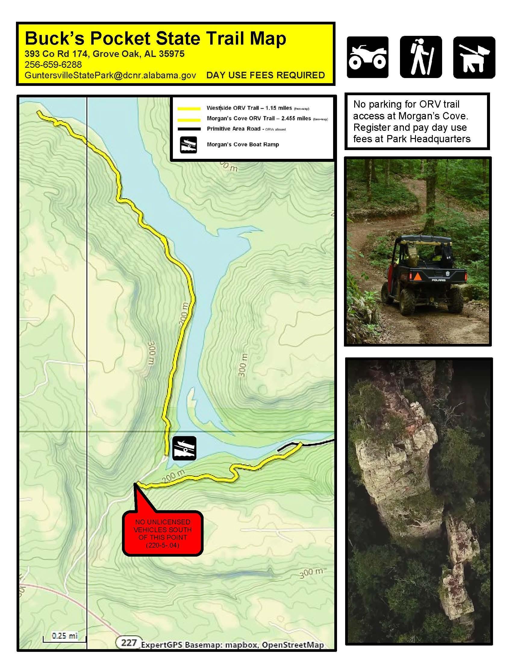 Buck's Pocket Trail Map