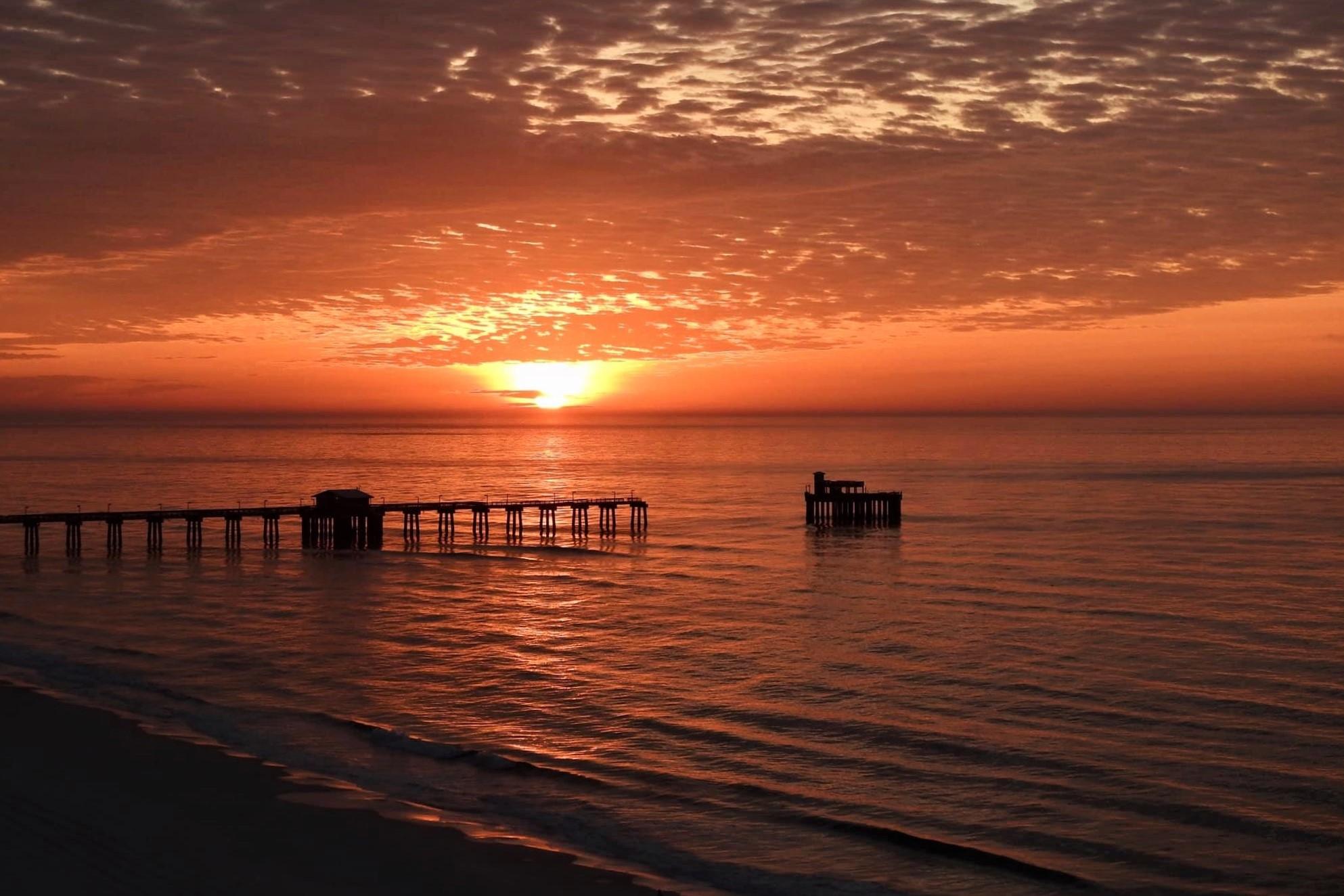 Sunrise on the Pier in January 2021. Photo by Shirley Churchill