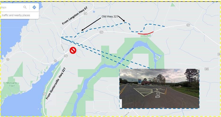 Bucks Pocket State Park reroute map due to flooding