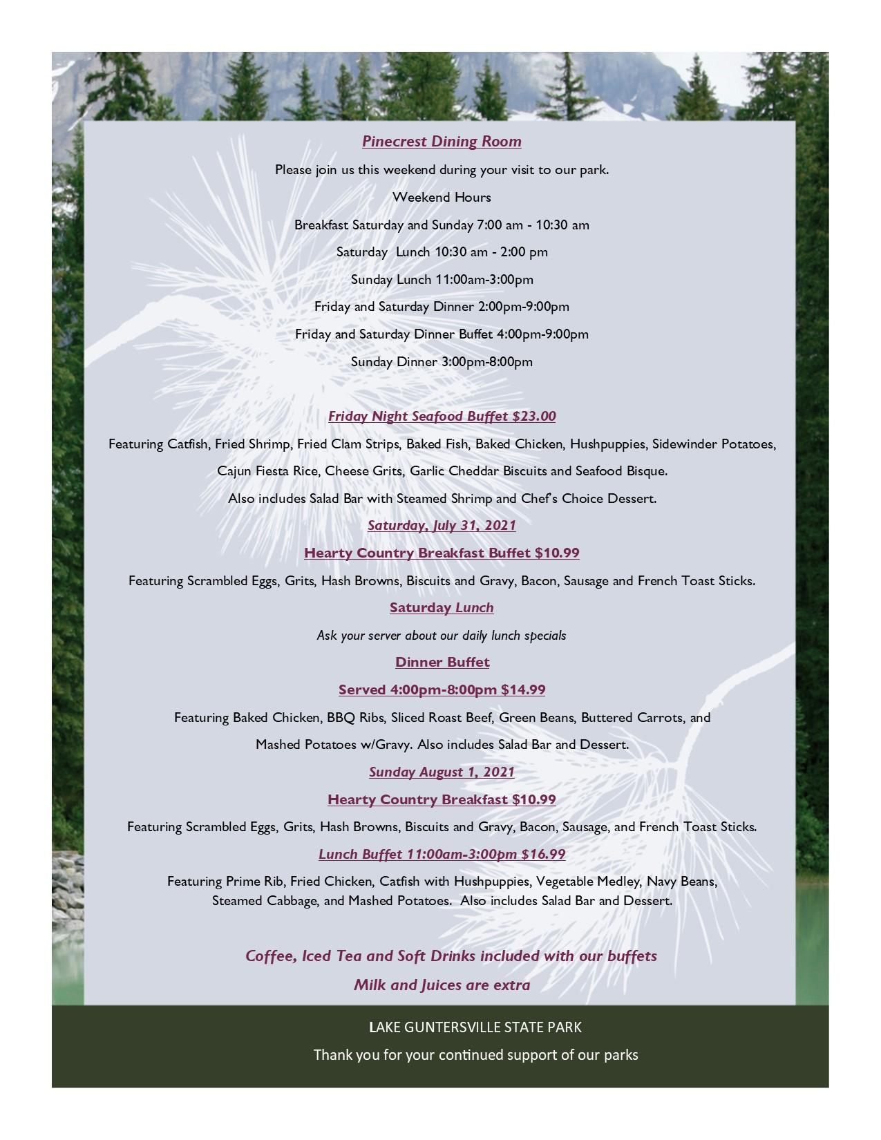 LGSP Weekend Menu 073021