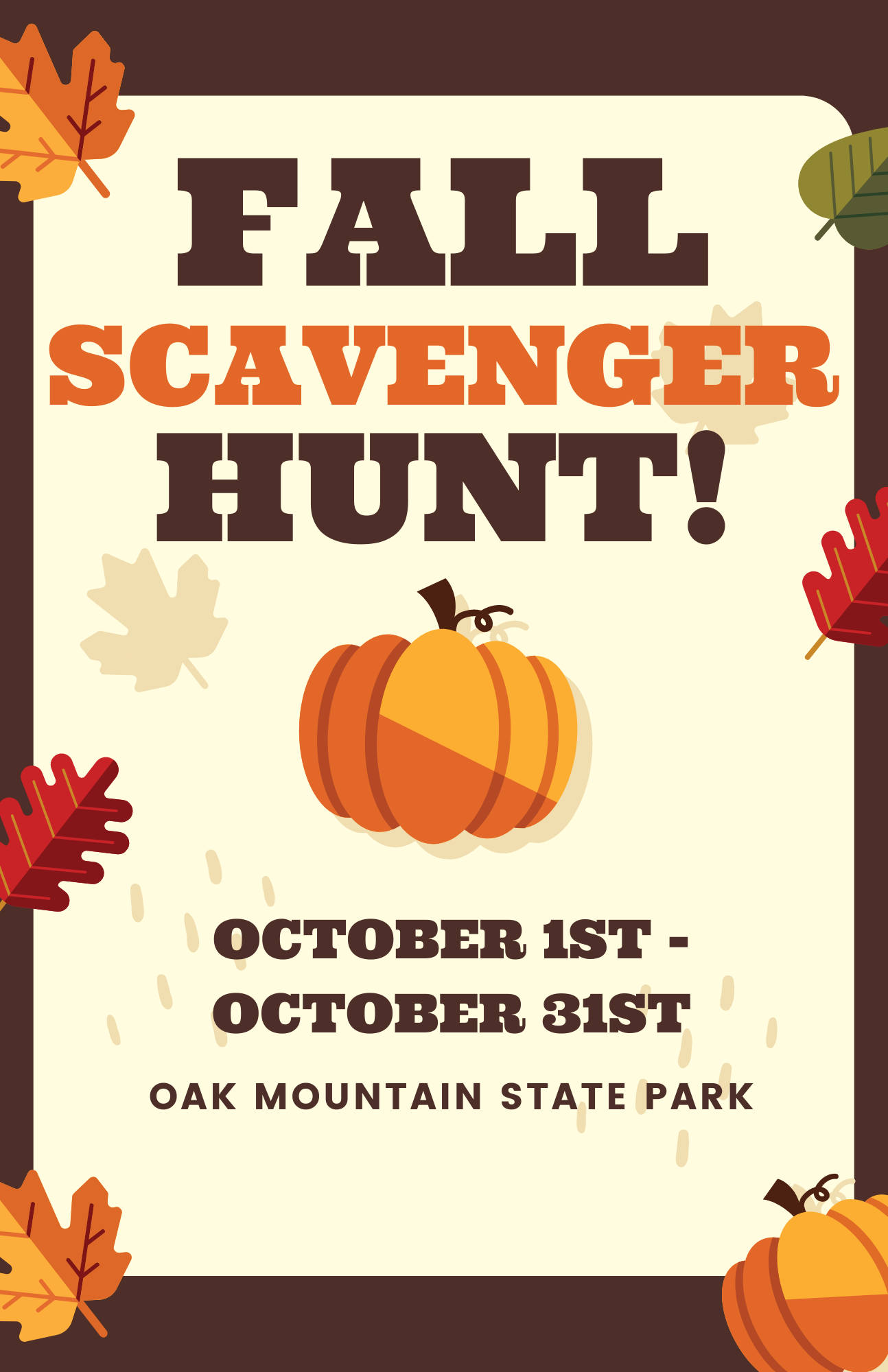 Fall Scavenger Hunt OMSP 