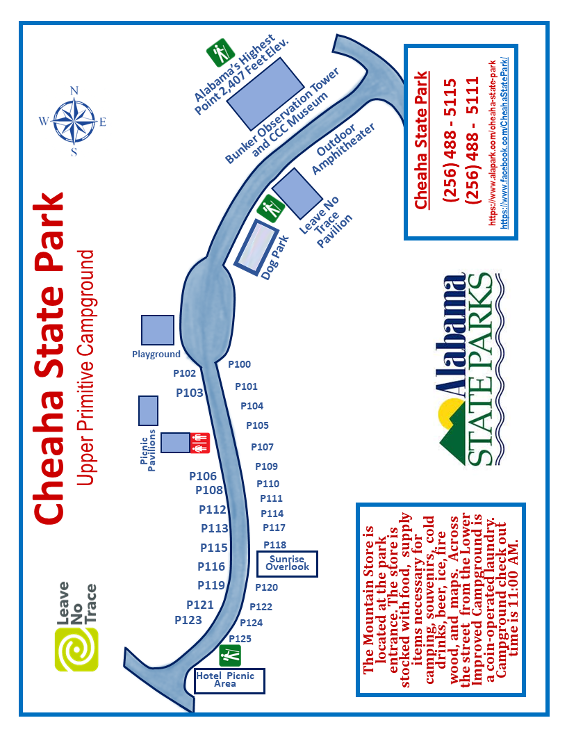 Cheaha Upper Primitive Map