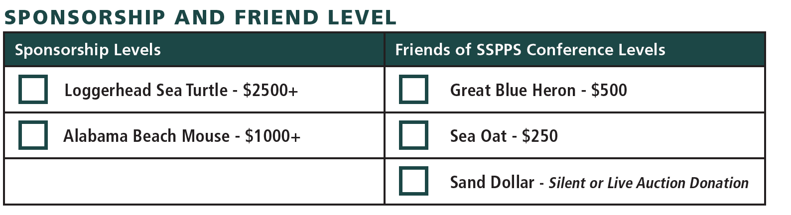 SSPPS Sponsorship