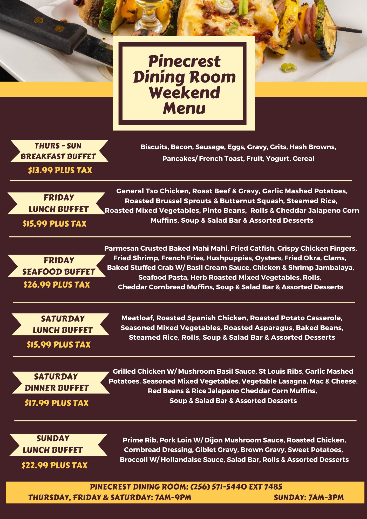 LGSP May 12-14 Menu