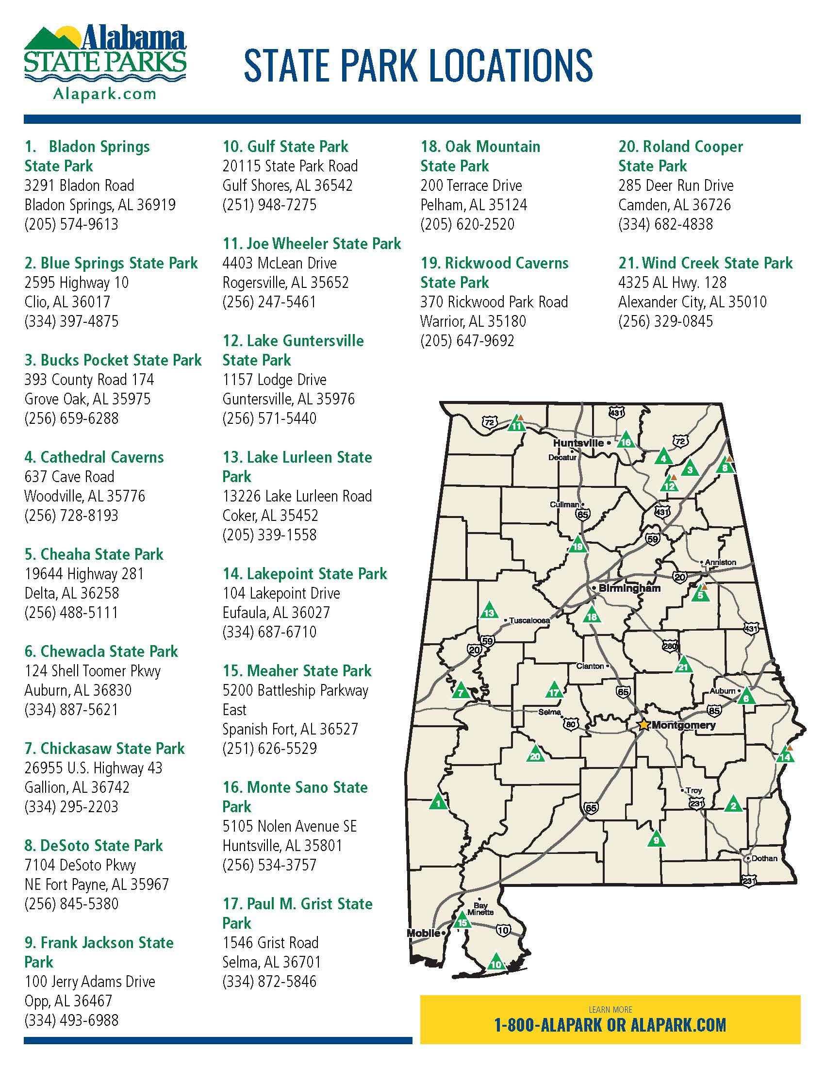 Great Outdoors Month State Parks Map