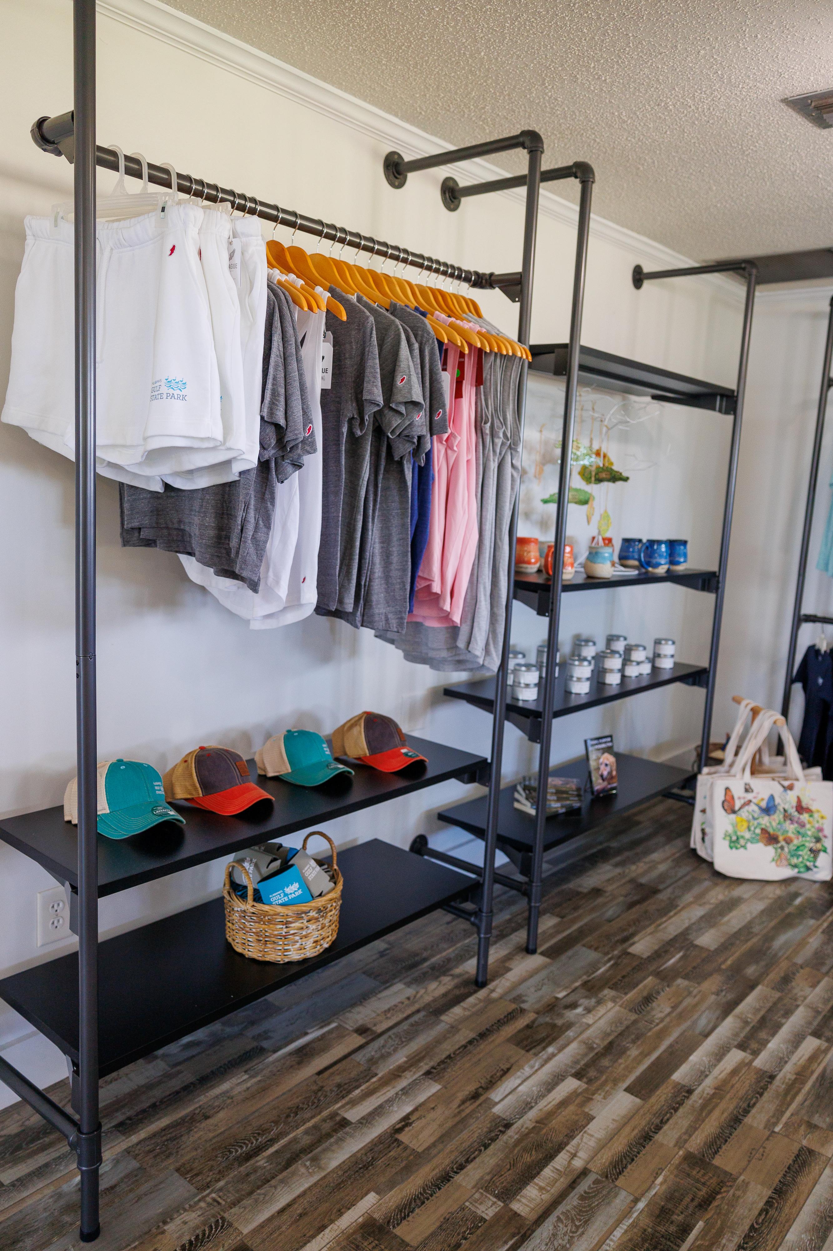 Visitor Center Merchandise Shorts and Mugs (wide view)