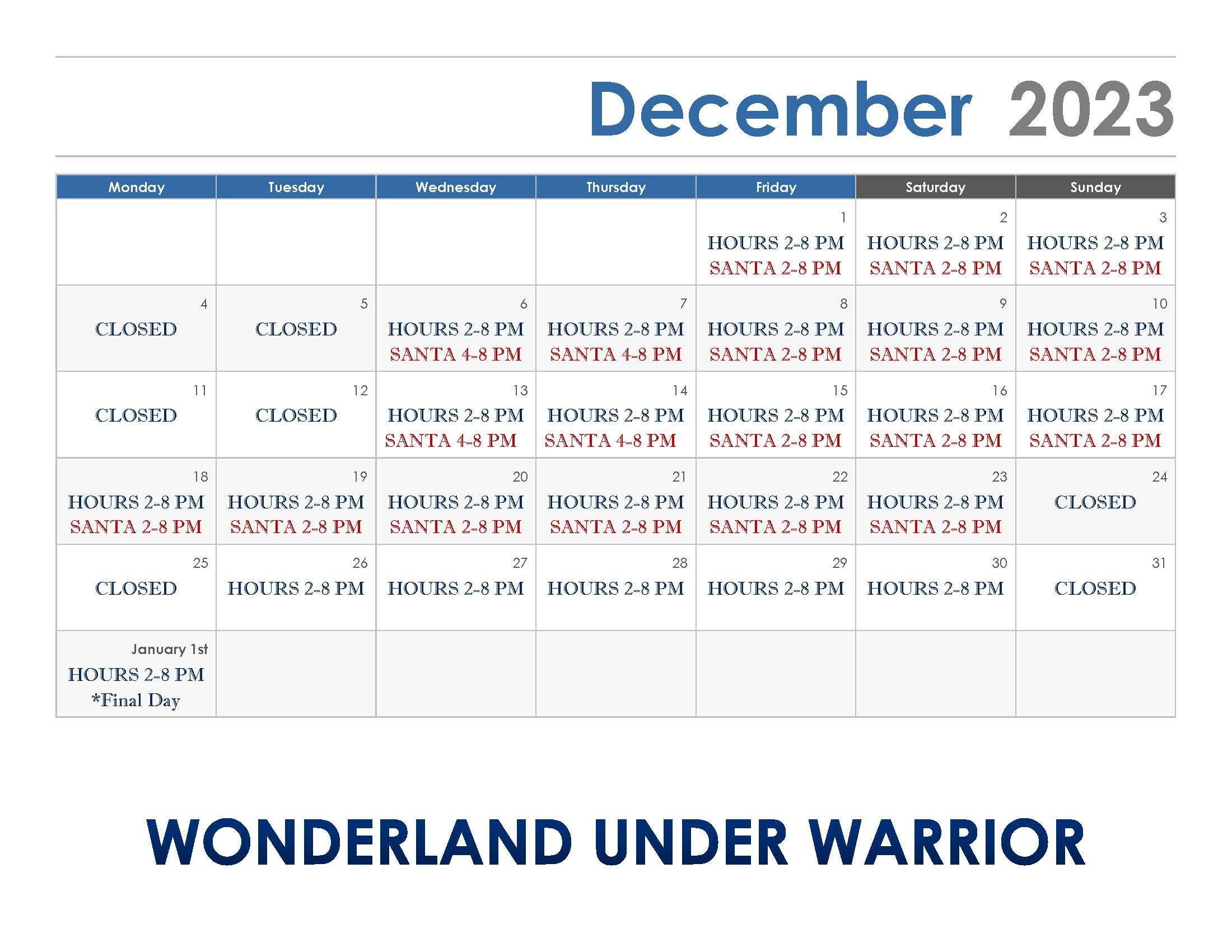 December Calendar