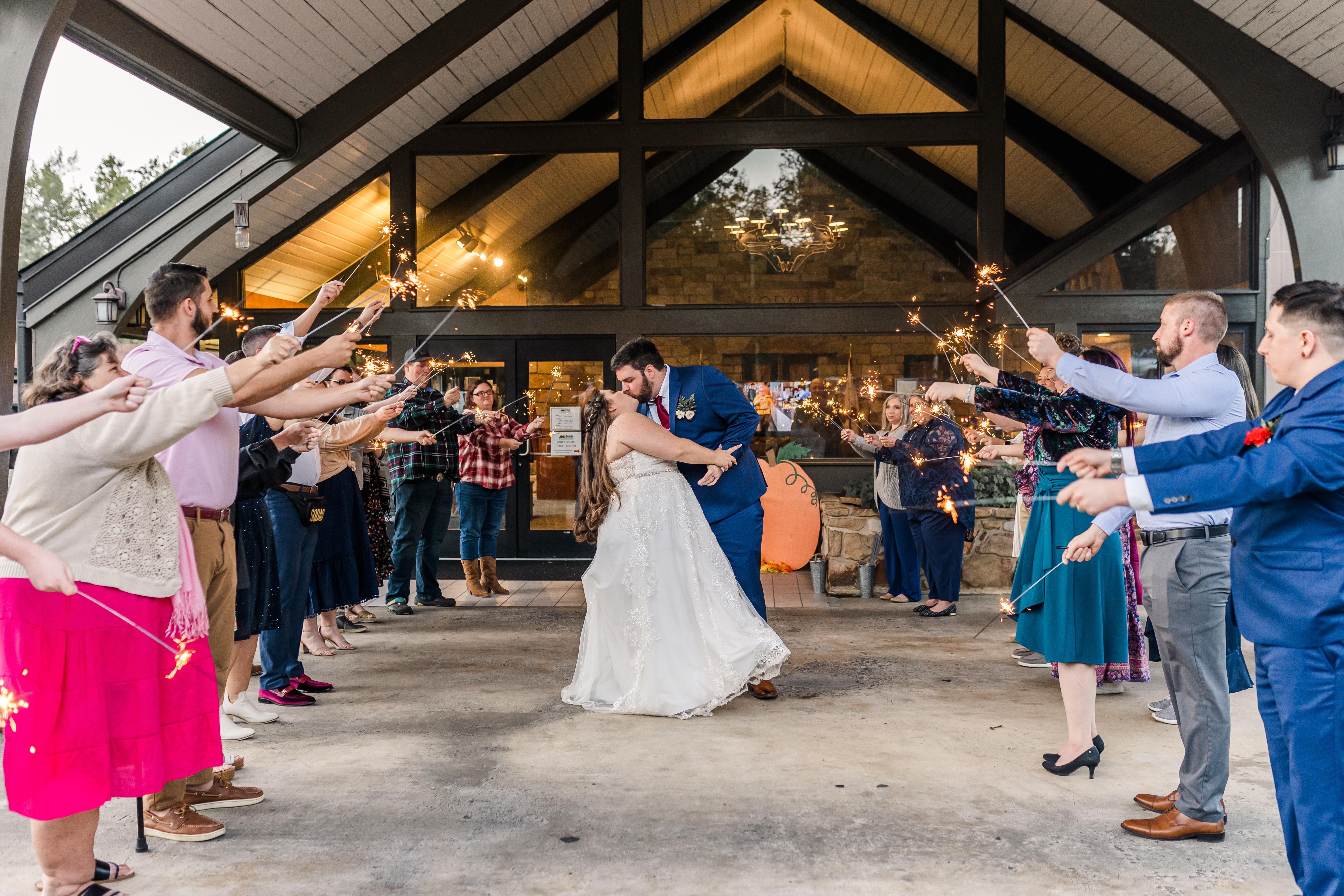 DSP Fall Wedding Exit 2023 Heather Jones Photography Clarksville, TN