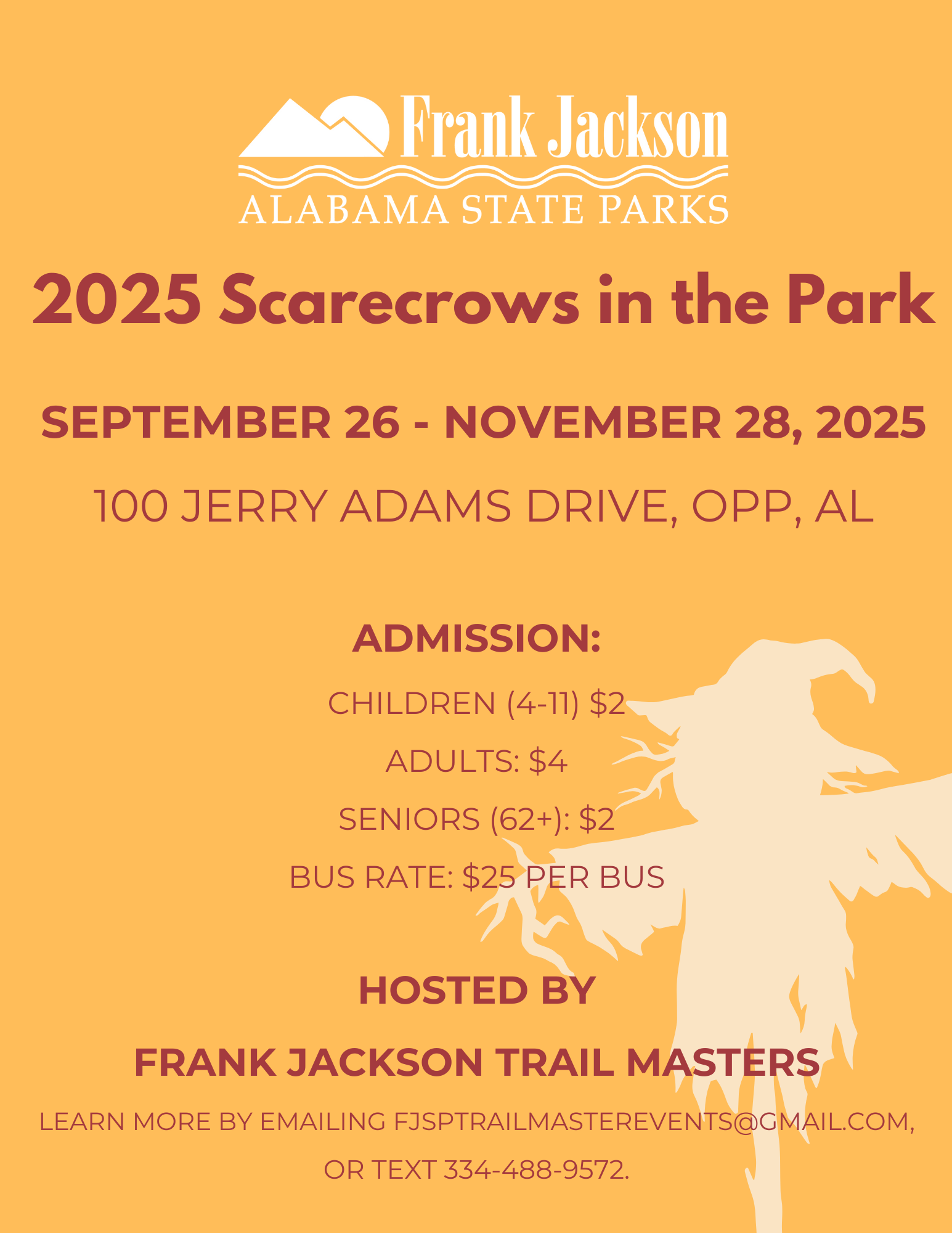 Frank Jackson State Park Scarecrows in Park info flyer