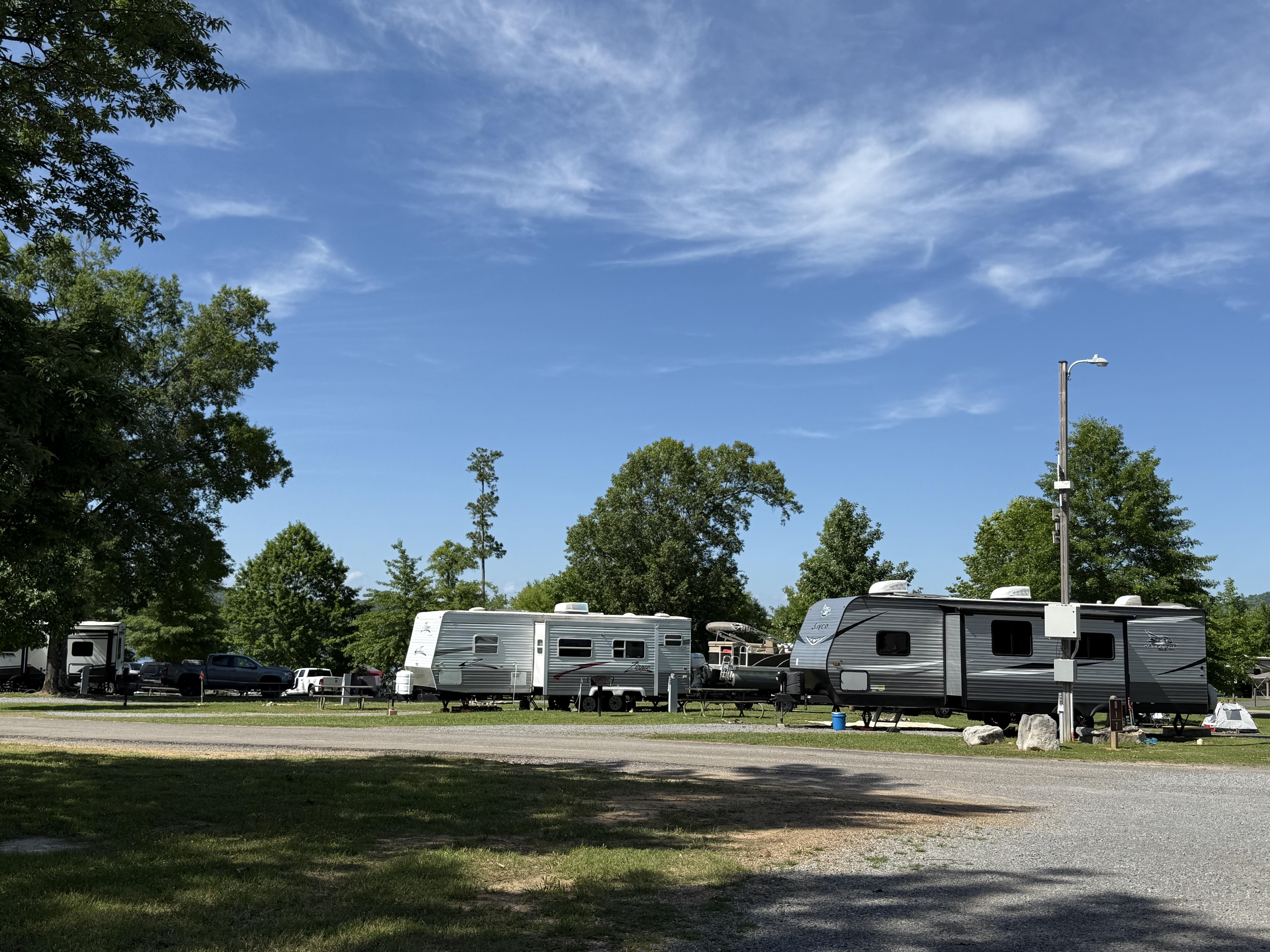 RVs outside at Lake Guntersville State Park