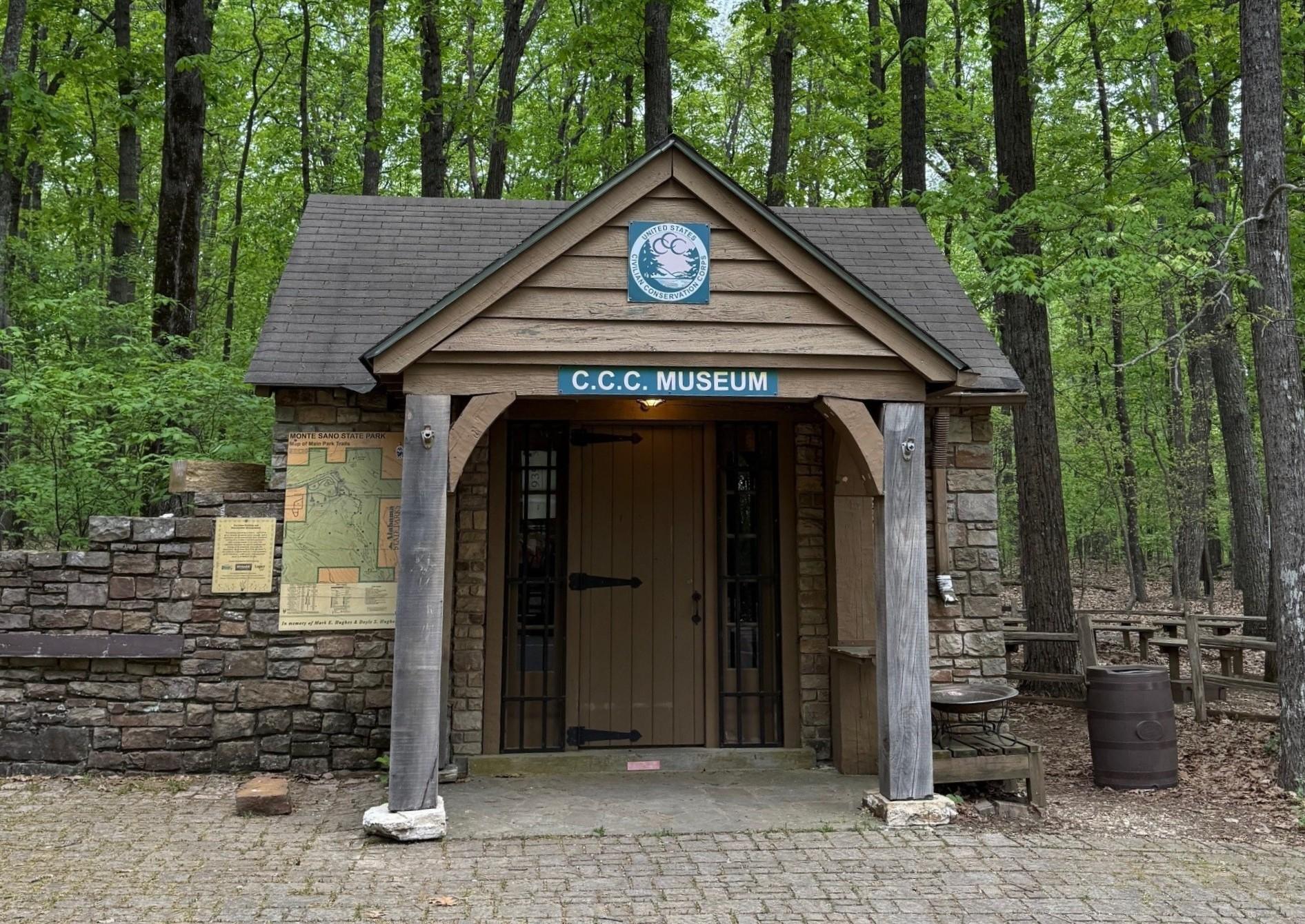 Picture of the outside of the Monte Sano State Park CCC museum.