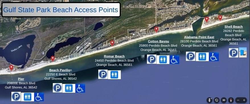 Beach Access Parking Addresses