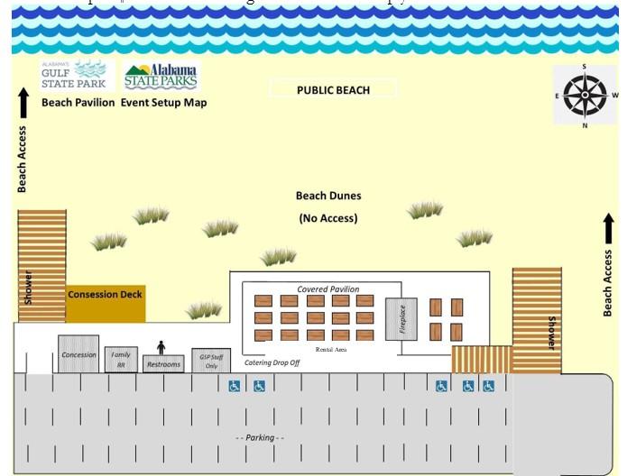 Gulf Beach Pavilion Layout