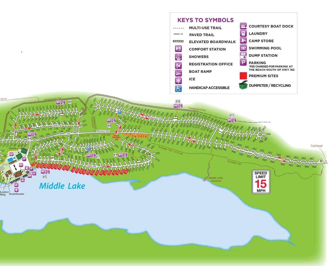 Campground Map East 2026